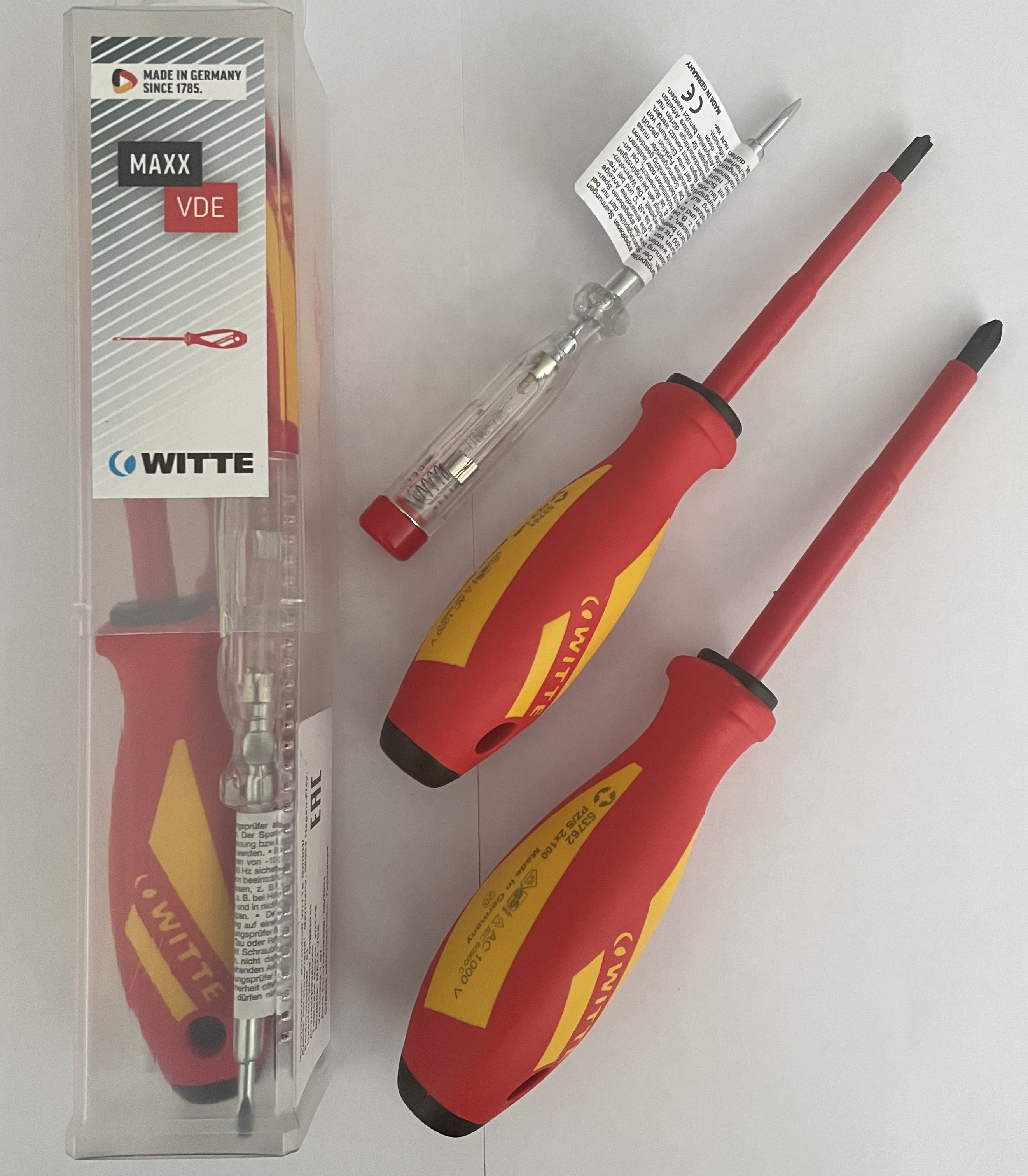 Набор диэлектрических отверток для автоматов WITTE MAXX VDE 3 пр. MPZ1+2