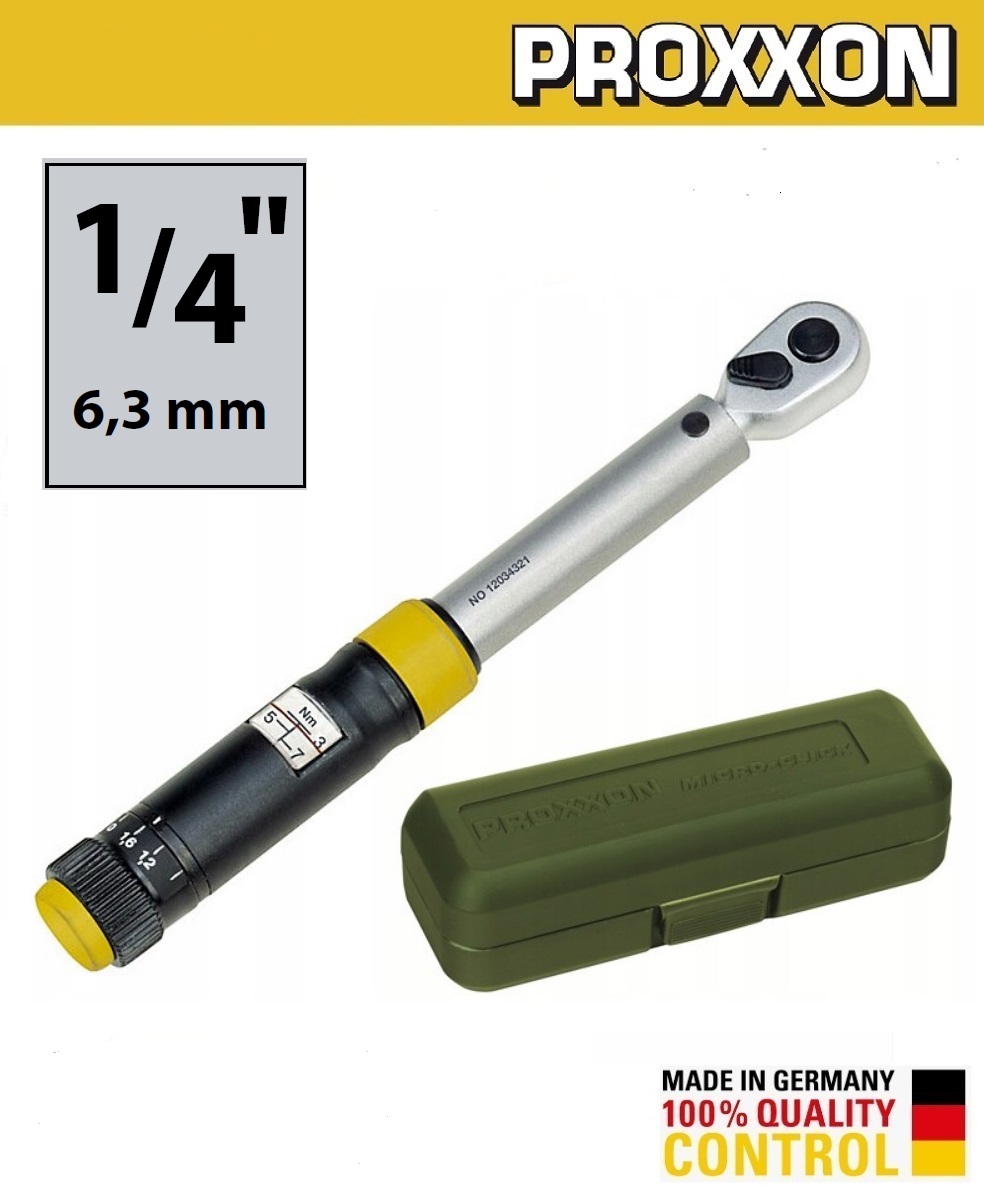 Динамометрический ключ 1/4'' MicroClick 3-15 Нм МС15 PROXXON