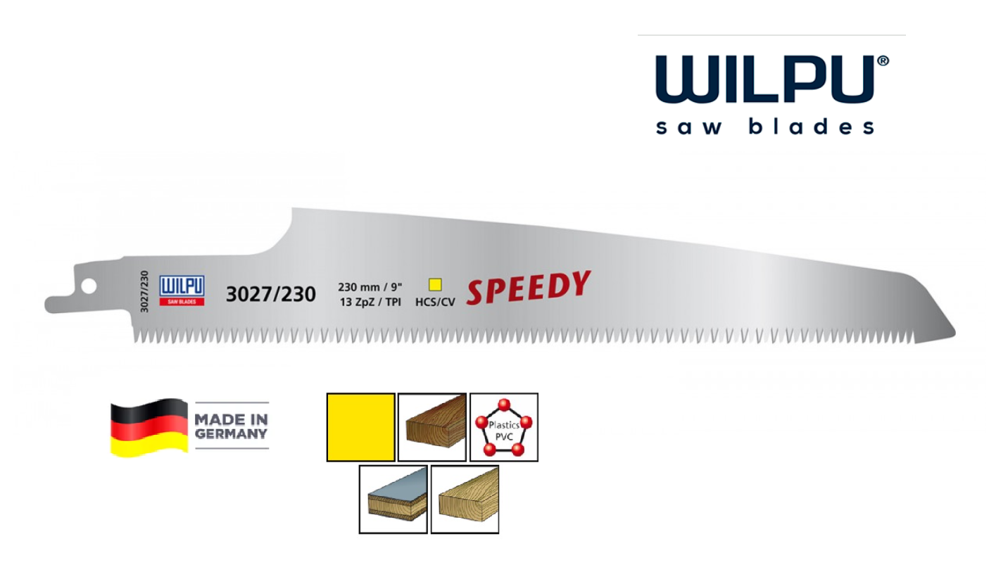 Полотно для сабельных пил 3027/230 Speedy Wilpu (3 шт.)