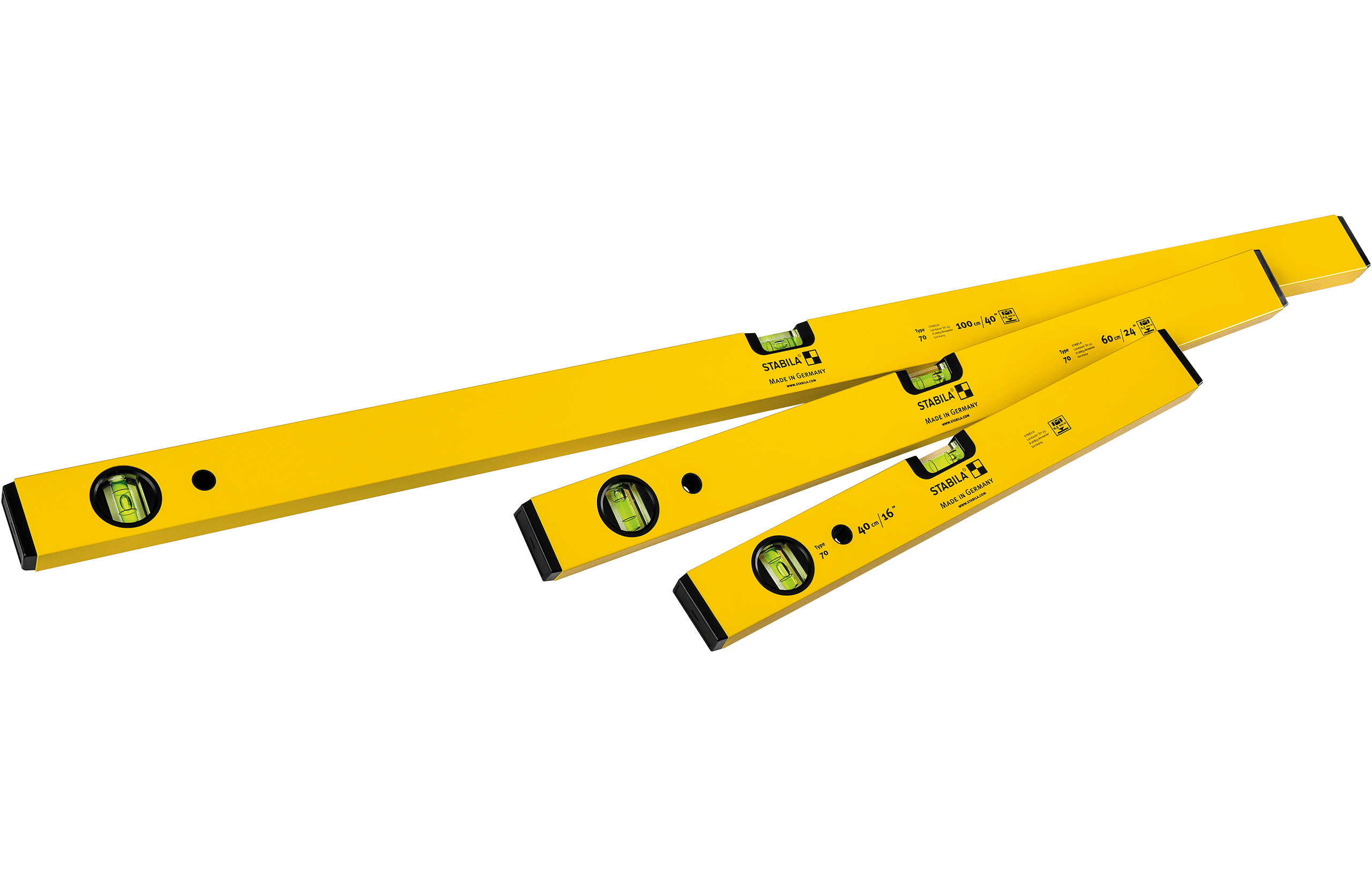 Набор уровней STABILA CLASSIC SET 70 3 пр. 40+60+100 см