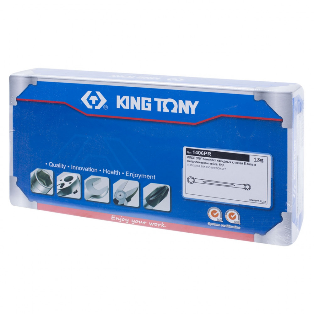 Набор накидных ключей 6 пр. Е6-Е24 KING TONY 1406PR