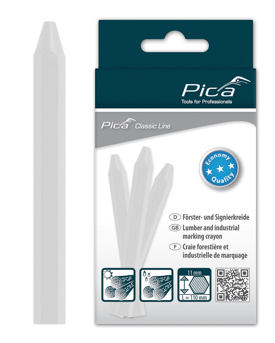 Мелок восковый белый PICA Classic Eco 591/52