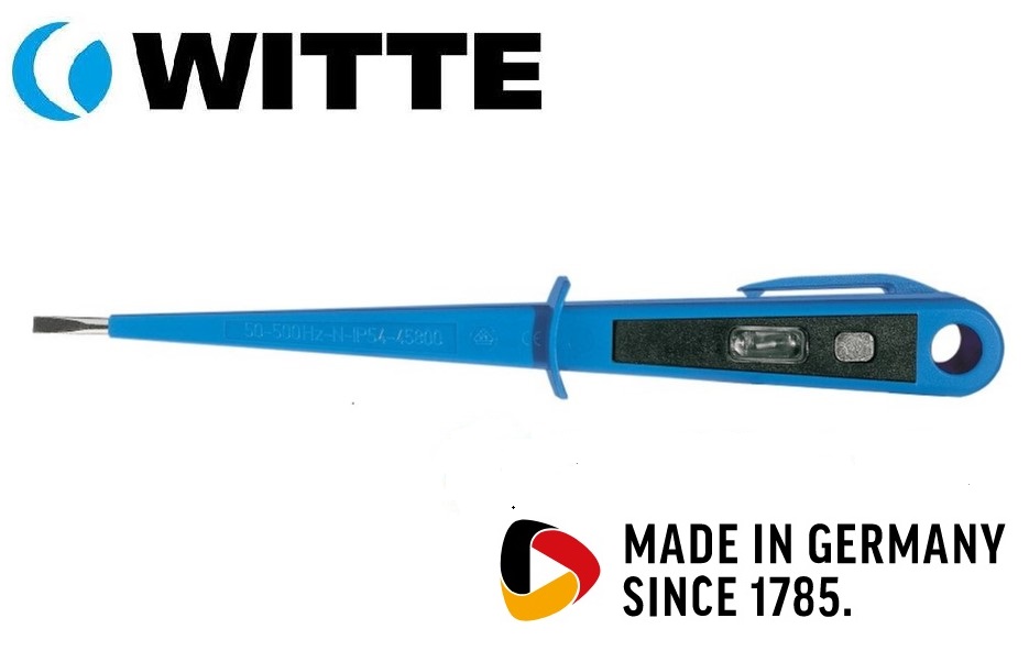Отвертка индикаторная WITTE PRO EURO 125-250V 3.5x100 мм