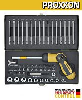 Набор бит 54 пр. с трещоточной складной отверткой 1/4'' PROXXON