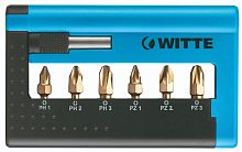 Набор бит c битодержателем WITTE MAXX COMBIT-BOX BITFLEX TIN 7 пр.