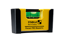 Карманный магнитный уровень STABILA Pocket PRO Magnetic с чехлом для ремня