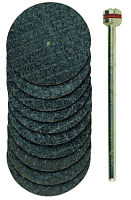 Набор отрезных дисков 22х0.8 мм (10 шт) с дискодержателем PROXXON