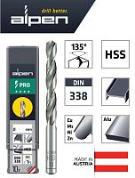 Сверло по металлу ALPEN PRO HSS DIN 338 RN 135°