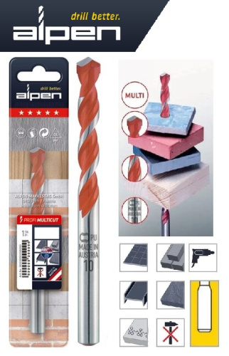 Универсальное сверло ALPEN Profi Multicut