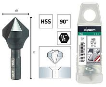 Зенковка с шестигранным хвостовиком 1/4" ALPEN HSS 90°